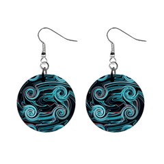 Background Neon Abstract Mini Button Earrings