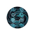 Background Neon Abstract Rubber Round Coaster (4 pack)  Front