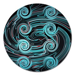 Background Neon Abstract Magnet 5  (round) by HermanTelo