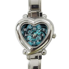 Background Neon Abstract Heart Italian Charm Watch