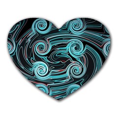 Background Neon Abstract Heart Mousepads by HermanTelo