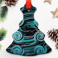 Background Neon Abstract Christmas Tree Ornament (two Sides)