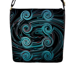 Background Neon Abstract Flap Closure Messenger Bag (l)