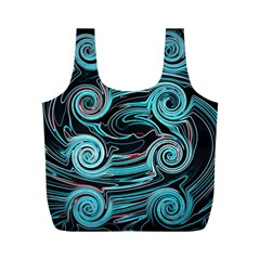 Background Neon Abstract Full Print Recycle Bag (m)