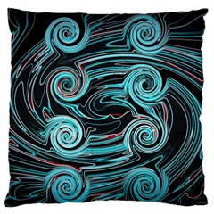 Background Neon Abstract Large Flano Cushion Case (one Side)