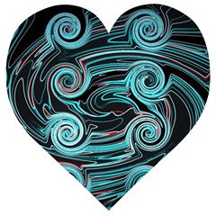 Background Neon Abstract Wooden Puzzle Heart