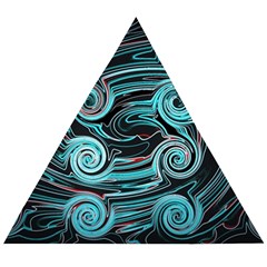 Background Neon Abstract Wooden Puzzle Triangle