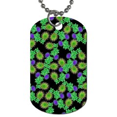 Flowers Pattern Background Dog Tag (one Side)