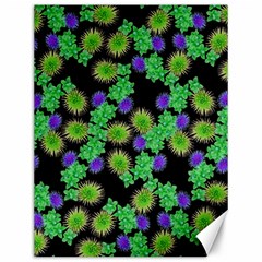 Flowers Pattern Background Canvas 12  X 16 