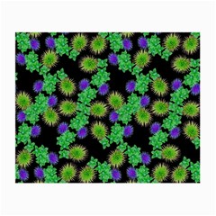 Flowers Pattern Background Small Glasses Cloth (2 Sides)