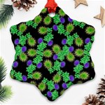 Flowers Pattern Background Ornament (Snowflake) Front