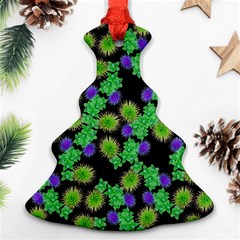 Flowers Pattern Background Ornament (christmas Tree) 