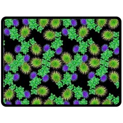 Flowers Pattern Background Double Sided Fleece Blanket (large) 