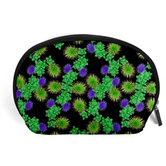 Flowers Pattern Background Accessory Pouch (large)