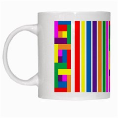 Rainbow Geometric Spectrum White Mugs by Mariart