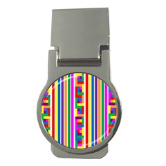 Rainbow Geometric Spectrum Money Clips (round)  by Mariart