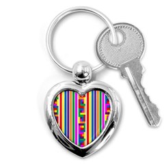 Rainbow Geometric Spectrum Key Chain (heart) by Mariart