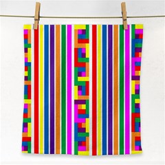 Rainbow Geometric Spectrum Face Towel by Mariart