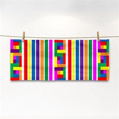 Rainbow Geometric Spectrum Hand Towel by Mariart