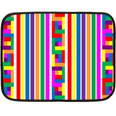 Rainbow Geometric Spectrum Double Sided Fleece Blanket (mini)  by Mariart