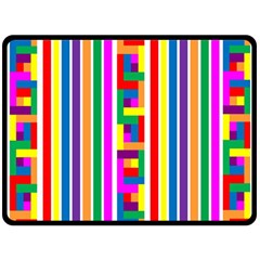 Rainbow Geometric Spectrum Fleece Blanket (large)  by Mariart