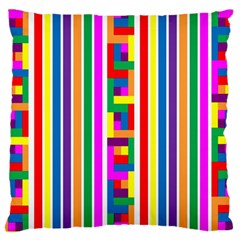 Rainbow Geometric Spectrum Large Cushion Case (one Side) by Mariart