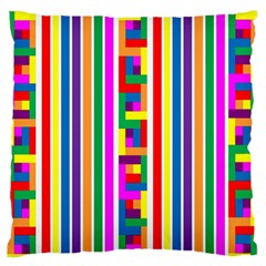 Rainbow Geometric Spectrum Large Flano Cushion Case (two Sides) by Mariart