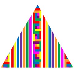 Rainbow Geometric Spectrum Wooden Puzzle Triangle