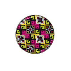 Squares Pattern                                  Hat Clip Ball Marker by LalyLauraFLM