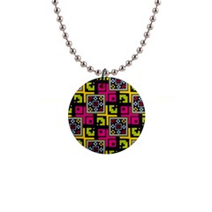 Squares Pattern                                  1  Button Necklace by LalyLauraFLM