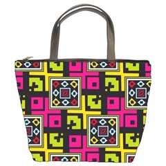 Squares Pattern                                  Bucket Bag by LalyLauraFLM