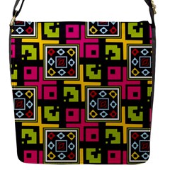 Squares Pattern                                  Flap Closure Messenger Bag (s) by LalyLauraFLM