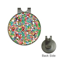 Colorful Paint Strokes On A White Background                                  Golf Ball Marker Hat Clip by LalyLauraFLM