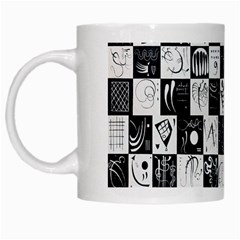 J 8 White Mugs