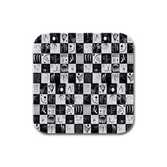 J 8 Rubber Square Coaster (4 pack) 