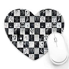 J 8 Heart Mousepads