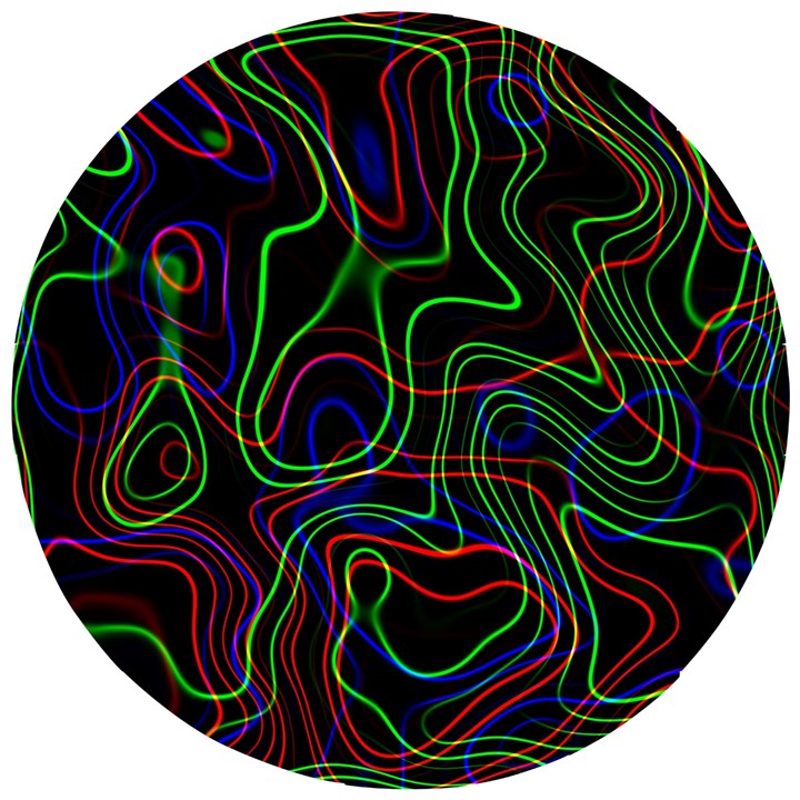 Neon waves                               Wooden Puzzle Round