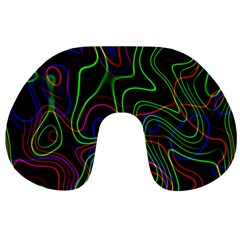 Neon Waves                                  Travel Neck Pillow by LalyLauraFLM