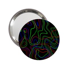 Neon Waves                                  2 25  Handbag Mirror by LalyLauraFLM