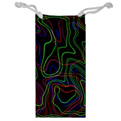 Neon Waves                                  Jewelry Bag by LalyLauraFLM