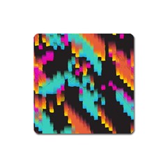 Rectangles In Retro Colors                                  Magnet (square) by LalyLauraFLM