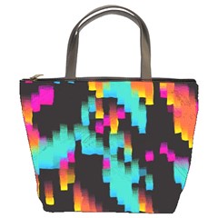 Rectangles in retro colors                                  Bucket Bag