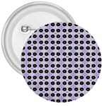 Black Flower  On Purple White Pattern 3  Buttons Front