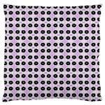 Black Flower On Pink White Pattern Standard Flano Cushion Case (Two Sides) Front