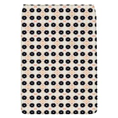 Black Flower On Yellow White Pattern Removable Flap Cover (s) by BrightVibesDesign