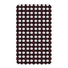 White Flower Pattern On Pink Black Memory Card Reader (rectangular) by BrightVibesDesign