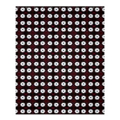 White Flower Pattern On Pink Black Shower Curtain 60  X 72  (medium)  by BrightVibesDesign