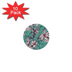 Vintage Floral Pattern 1  Mini Buttons (10 Pack)  by Sobalvarro