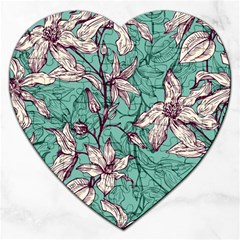 Vintage Floral Pattern Jigsaw Puzzle (heart) by Sobalvarro