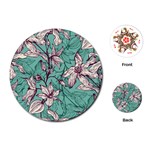 Vintage Floral Pattern Playing Cards Single Design (Round) Front